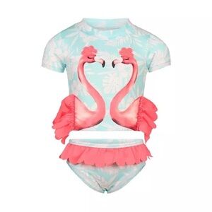 Penelope Mack flamingo two piece swim suit